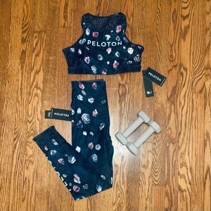 Peloton X WITH Asteroid Sports Bra Legging Workout Set Medium New With Tags